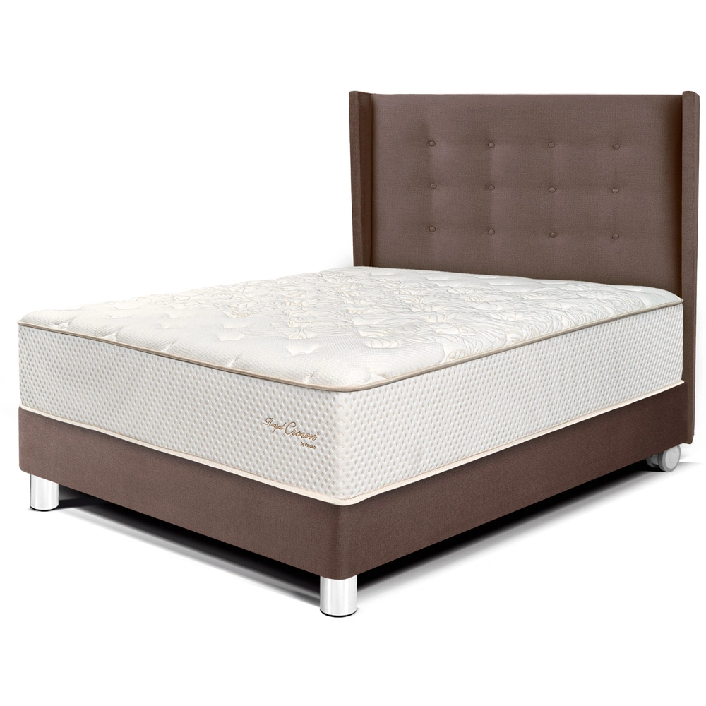 DORMITORIO PARAÍSO ROYAL CROWN 1.5 PLAZAS + CABECERA GOLD CHOCOLATE + 1 ALMOHADA VISCOELÁSTICA - 1