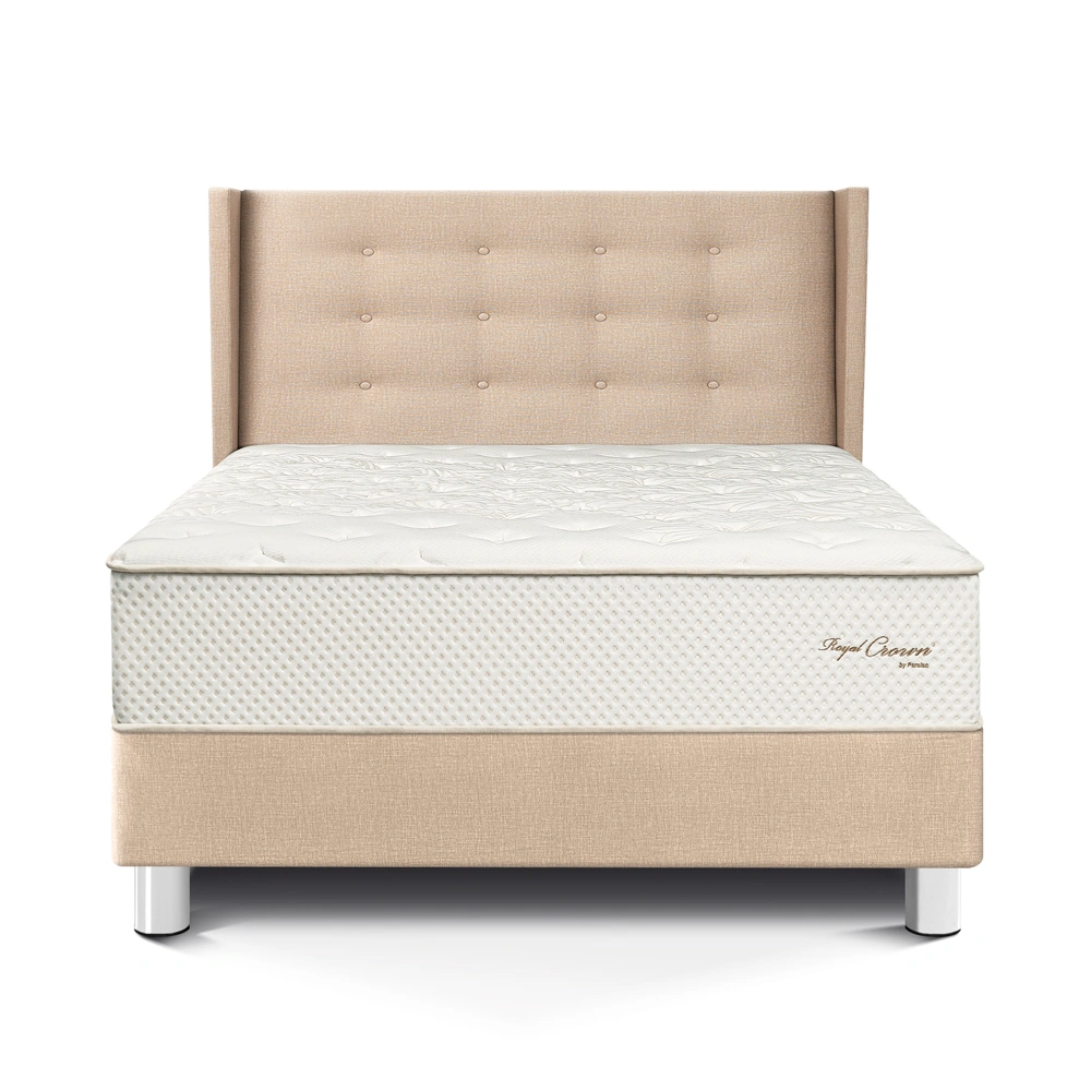 DORMITORIO PARAÍSO ROYAL CROWN 1.5 PLAZAS + CABECERA GOLD CHAMPAGNE + 1 ALMOHADA VISCOELÁSTICA - 3