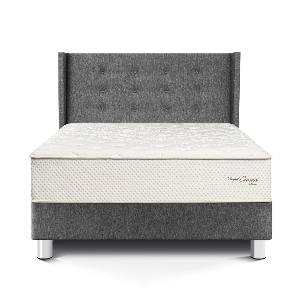 DORMITORIO PARAÍSO ROYAL CROWN 1.5 PLAZAS + CABECERA GOLD GRIS + 1 ALMOHADA VISCOELÁSTICA - 3