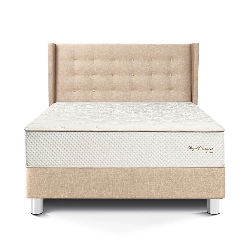 DORMITORIO PARAÍSO ROYAL CROWN QUEEN + CABECERA GOLD CHAMPAGNE + 2 ALMOHADAS VISCOELÁSTICAS - 3