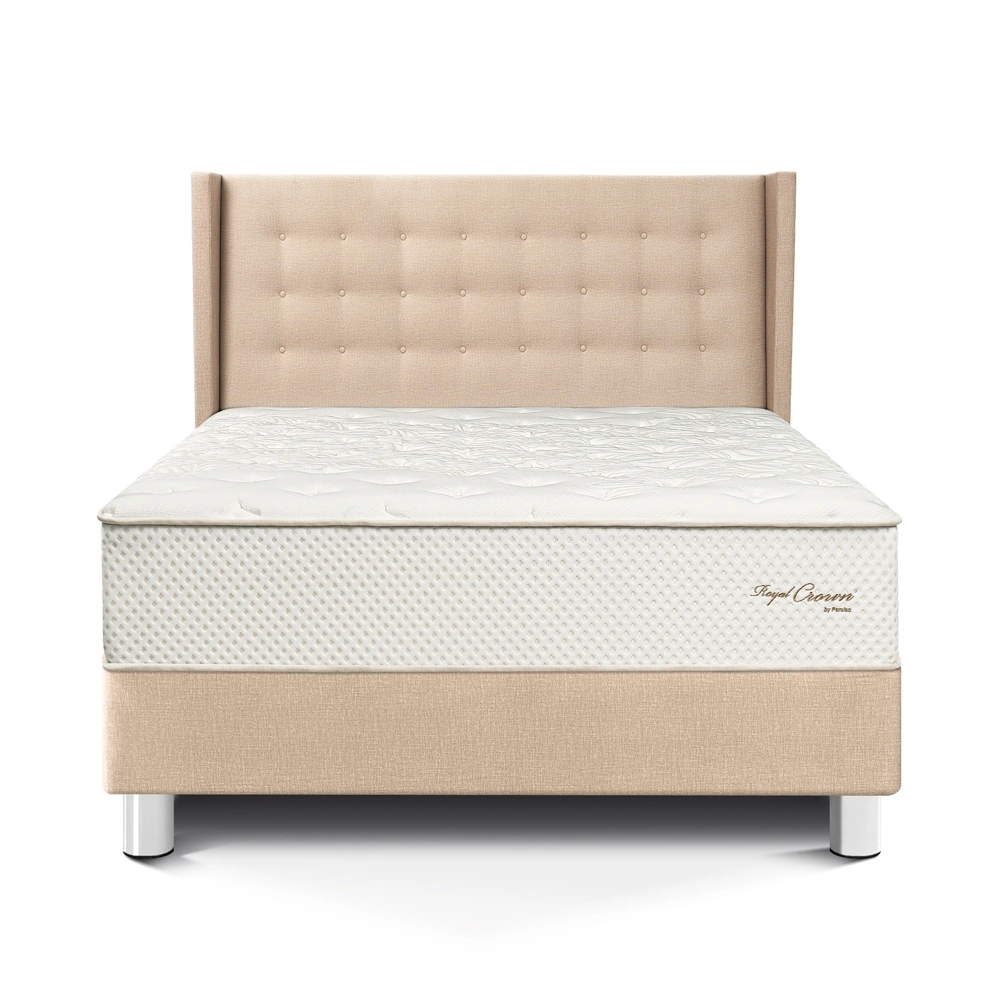 DORMITORIO PARAÍSO ROYAL CROWN KING + CABECERA GOLD CHAMPAGNE + 2 ALMOHADAS VISCOELÁSTICAS - 3