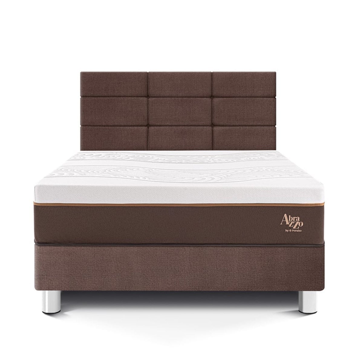 DORMITORIO PARAÍSO ROYAL ABRAZZO 1.5 PLAZAS + CABECERA BLOCKS CHOCOLATE + 1 ALMOHADA VISCOELÁSTICA - 3