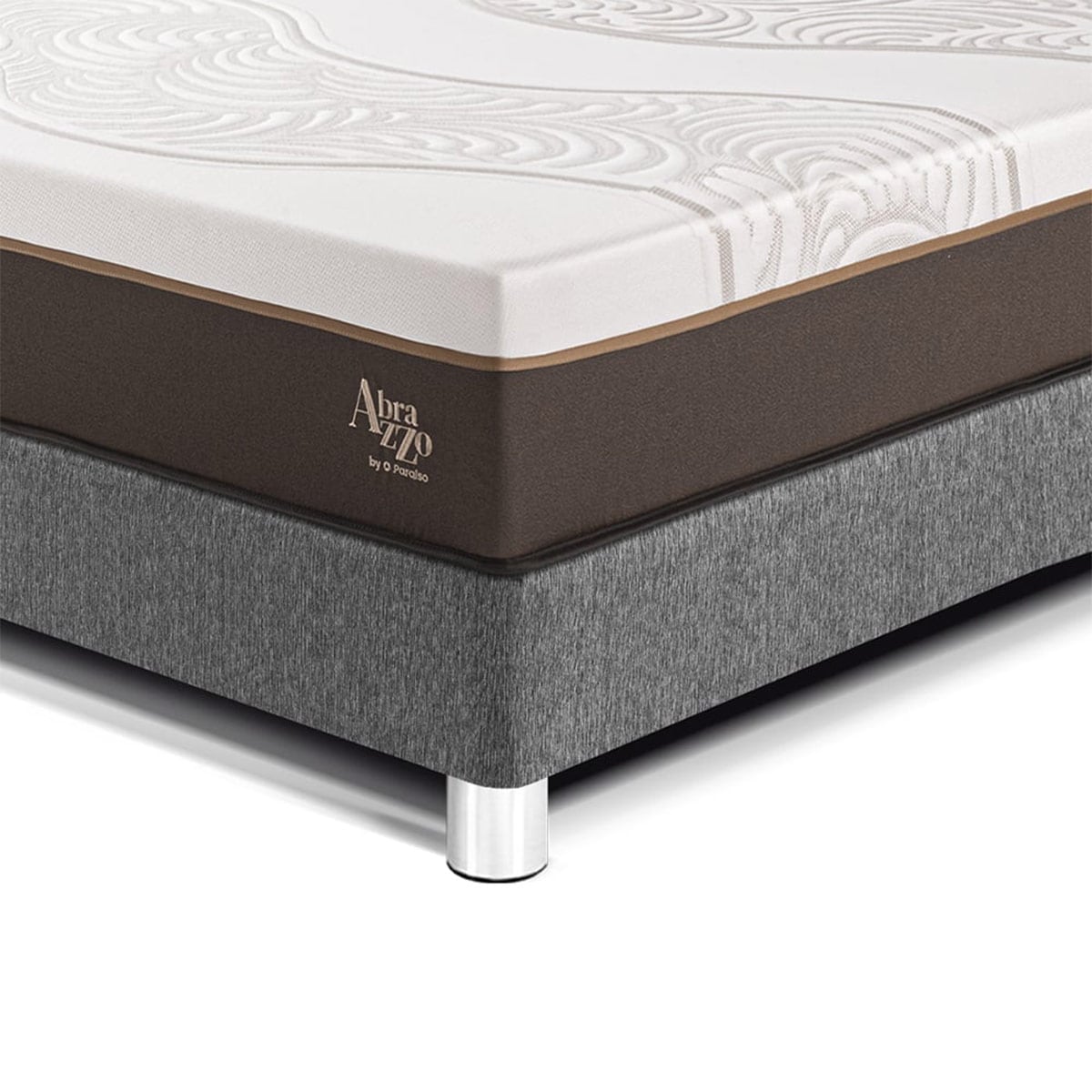 DORMITORIO PARAÍSO ROYAL ABRAZZO 1.5 PLAZAS + CABECERA BLOCKS GRIS + 1 ALMOHADA VISCOELÁSTICA - 2