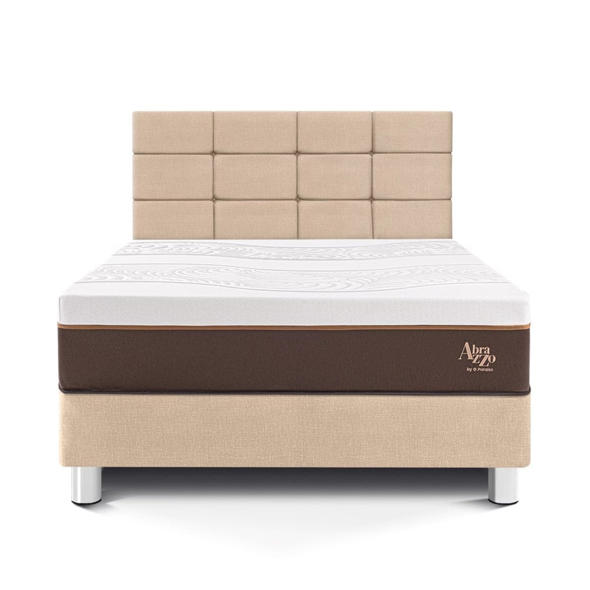 DORMITORIO PARAÍSO ROYAL ABRAZZO 2 PLAZAS + CABECERA BLOCKS CHAMPAGNE + 2 ALMOHADAS VISCOELÁSTICAS - 3