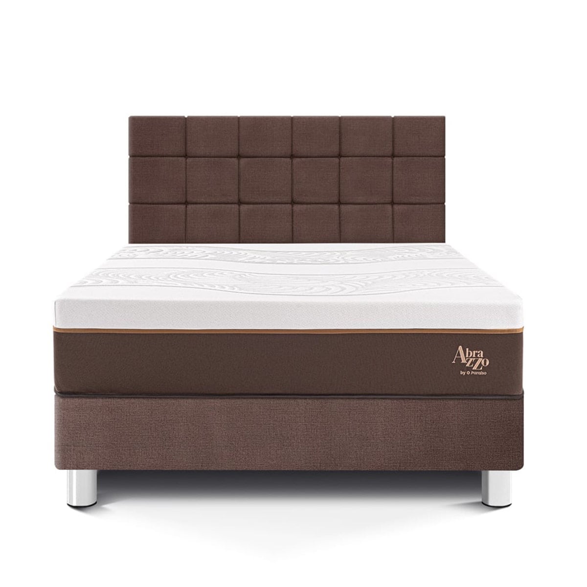 DORMITORIO PARAÍSO ROYAL ABRAZZO KING + CABECERA BLOCKS CHOCOLATE + 2 ALMOHADAS VISCOELÁSTICAS - 3