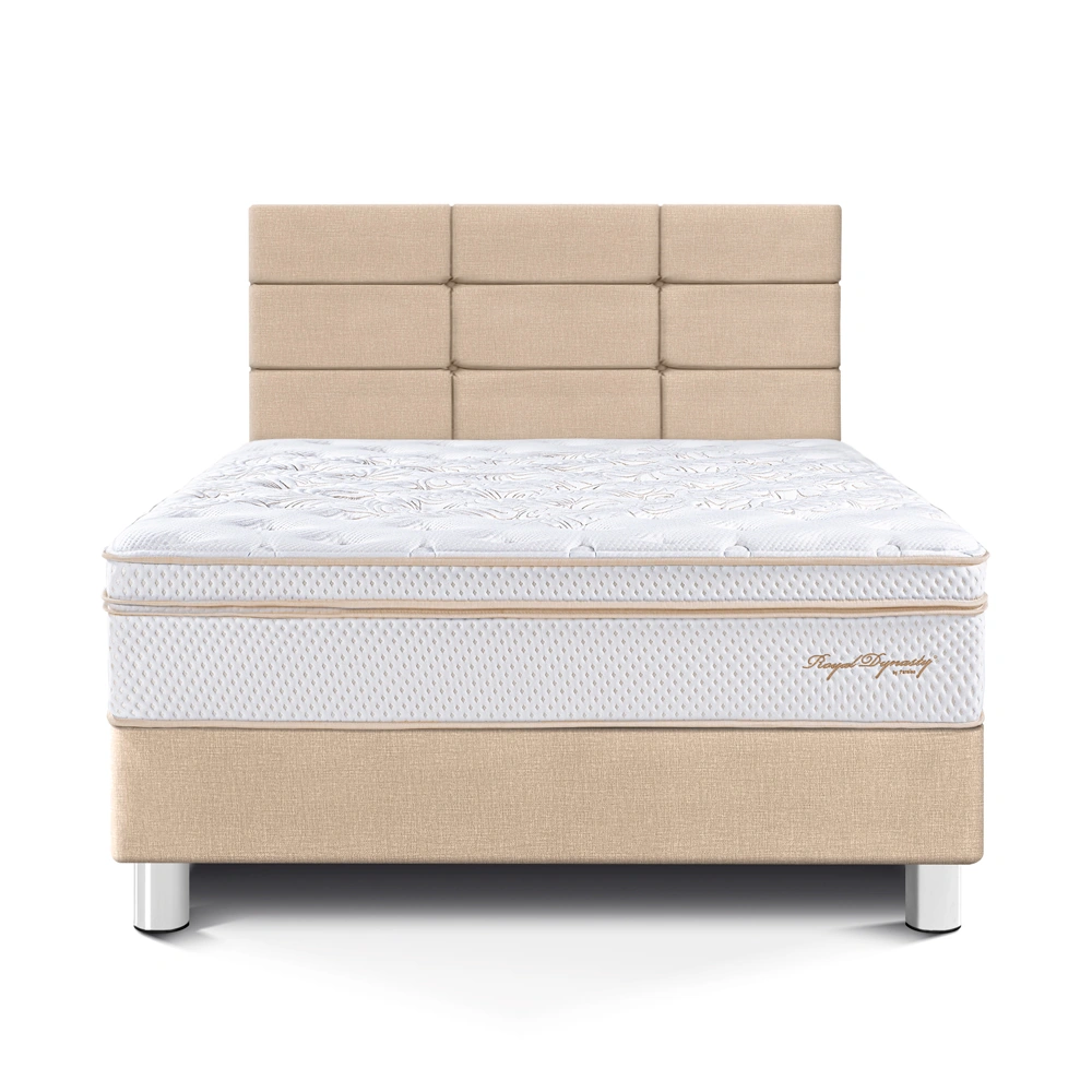 DORMITORIO PARAÍSO ROYAL DYNASTY 1.5 PLAZAS + CABECERA BLOCKS CHAMPAGNE + 1 ALMOHADA VISCOELÁSTICA - 3