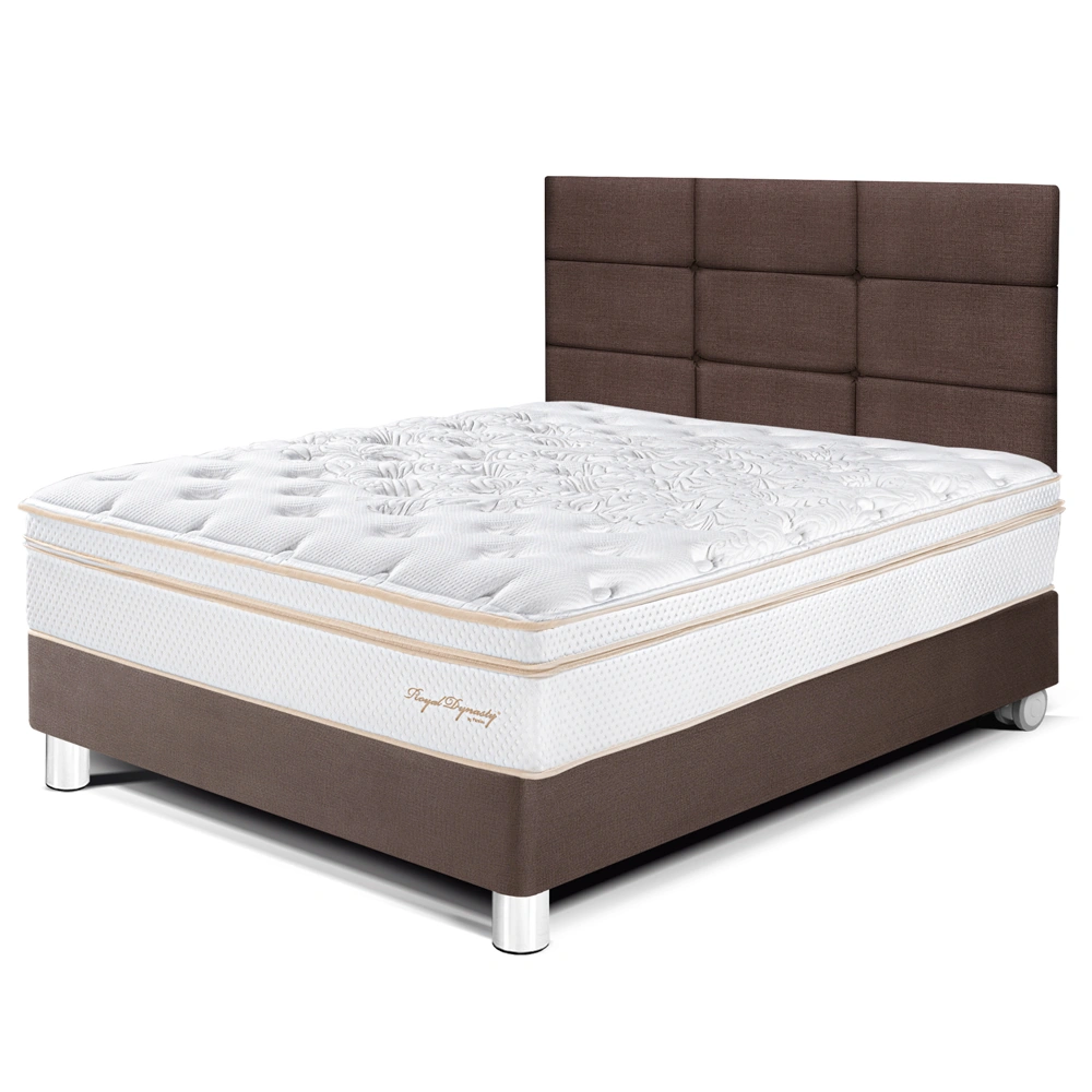 DORMITORIO PARAÍSO ROYAL DYNASTY 1.5 PLAZAS + CABECERA BLOCKS CHOCOLATE + 1 ALMOHADA VISCOELÁSTICA - 1