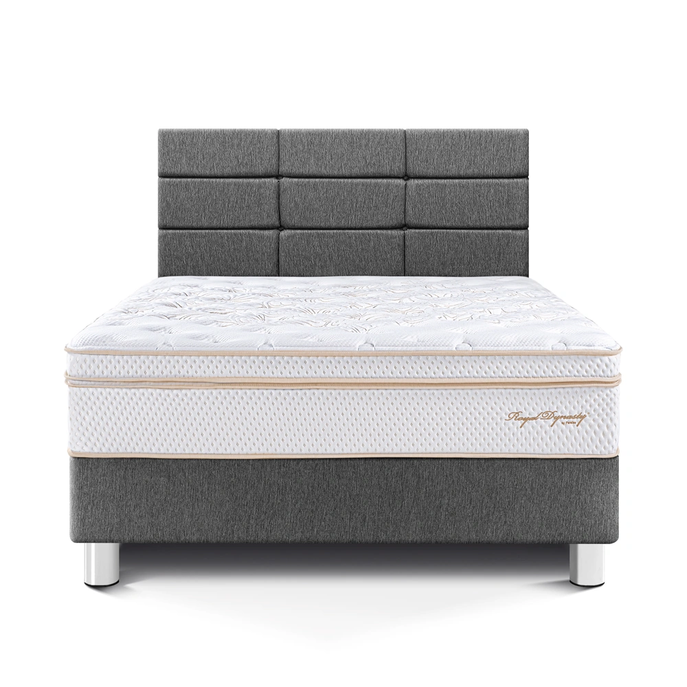 DORMITORIO PARAÍSO ROYAL DYNASTY 1.5 PLAZAS + CABECERA BLOCKS GRIS + 1 ALMOHADA VISCOELÁSTICA - 3