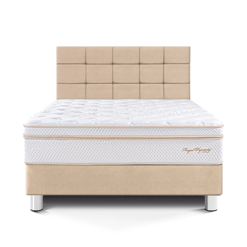 DORMITORIO PARAÍSO ROYAL DYNASTY QUEEN + CABECERA BLOCKS CHAMPAGNE + 2 ALMOHADAS VISCOELÁSTICAS - 3