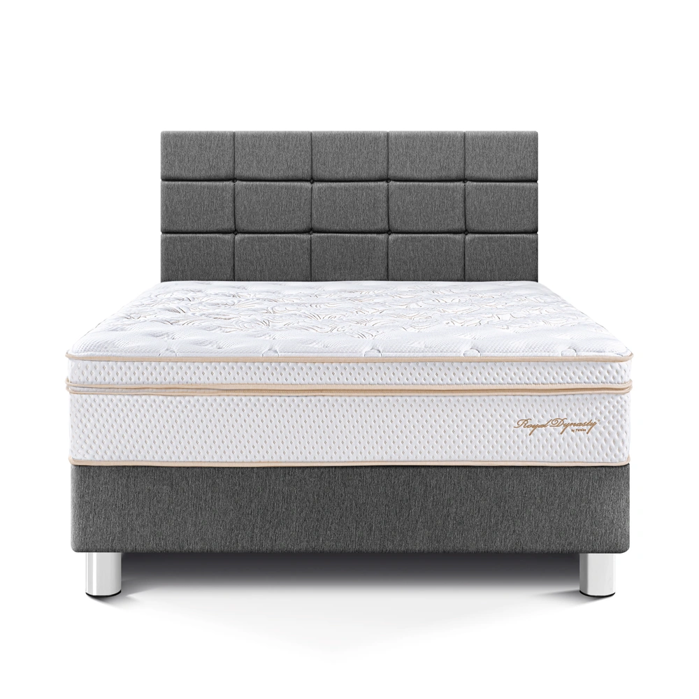 DORMITORIO PARAÍSO ROYAL DYNASTY QUEEN + CABECERA BLOCKS GRIS + 2 ALMOHADAS VISCOELÁSTICAS - 3
