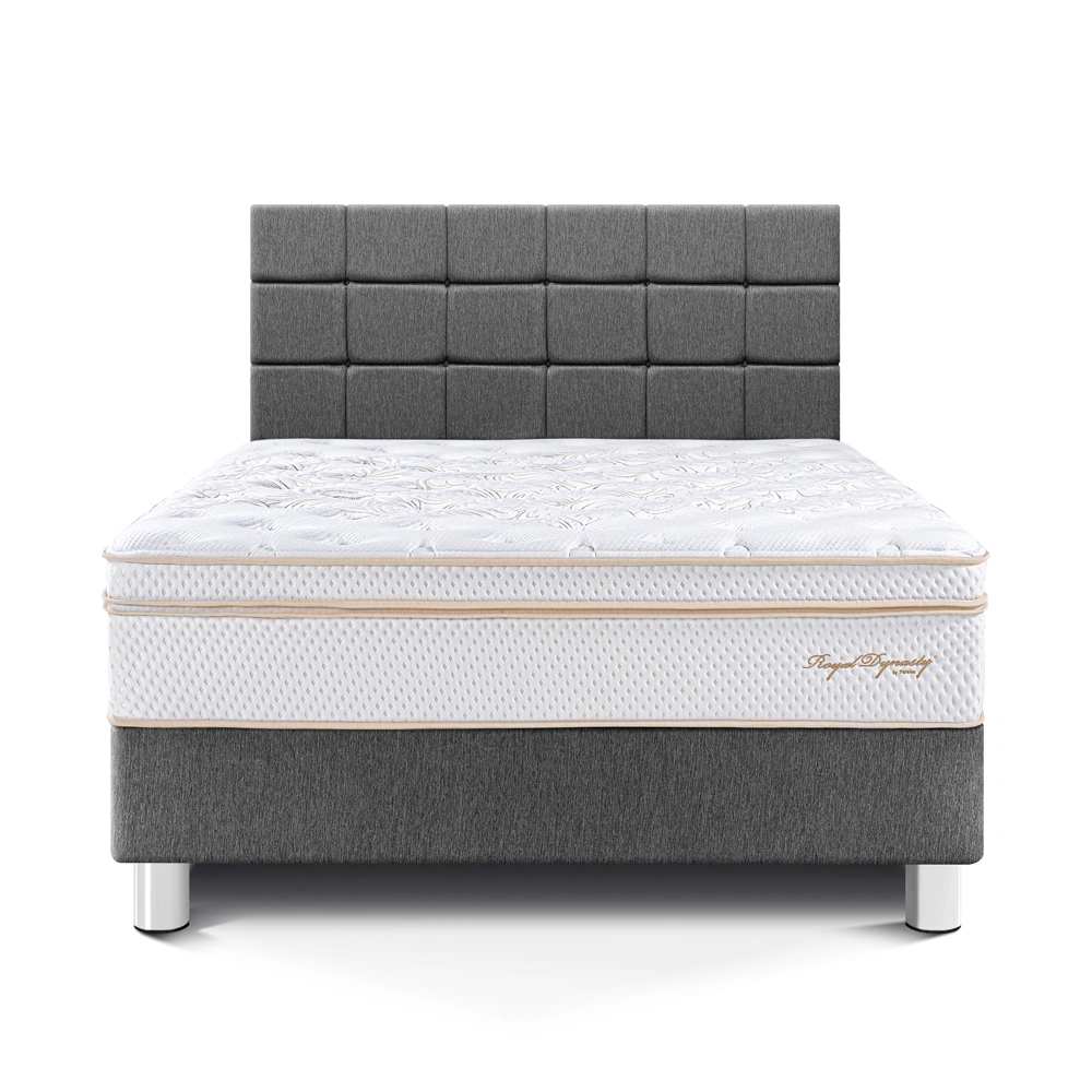 DORMITORIO PARAÍSO ROYAL DYNASTY KING + CABECERA BLOCKS GRIS + 2 ALMOHADAS VISCOELÁSTICAS - 3