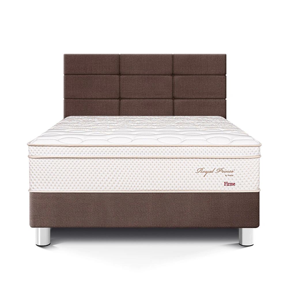 DORMITORIO PARAÍSO ROYAL PRINCE 1.5 PLAZAS + CABECERA BLOCKS CHOCOLATE + 1 ALMOHADA VISCOELÁSTICA - 3