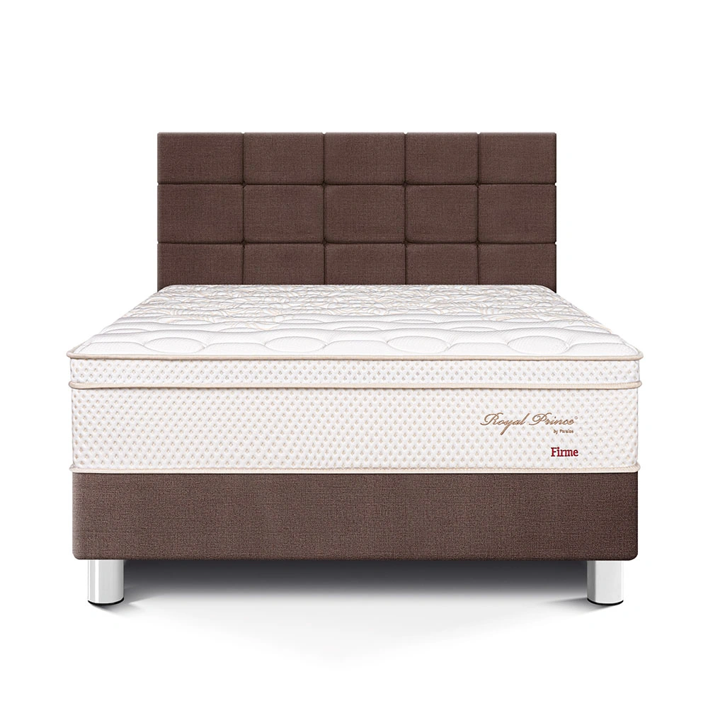 DORMITORIO PARAÍSO ROYAL PRINCE QUEEN + CABECERA BLOCKS CHOCOLATE + 2 ALMOHADAS VISCOELÁSTICAS - 3