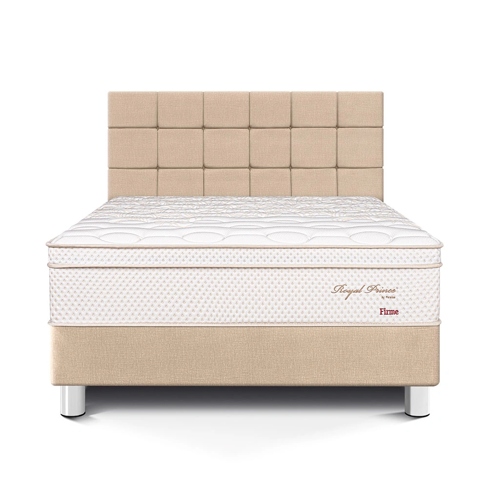 DORMITORIO PARAÍSO ROYAL PRINCE KING + CABECERA BLOCKS CHAMPAGNE + 2 ALMOHADAS VISCOELÁSTICAS - 3