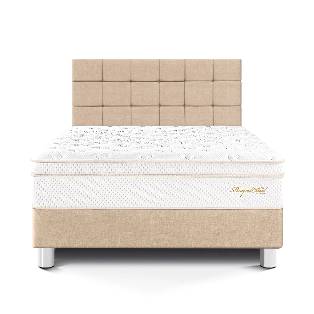 DORMITORIO PARAÍSO ROYAL CLOUD KING + CABECERA BLOCKS CHAMPAGNE + 2 ALMOHADAS VISCOELÁSTICAS - 3