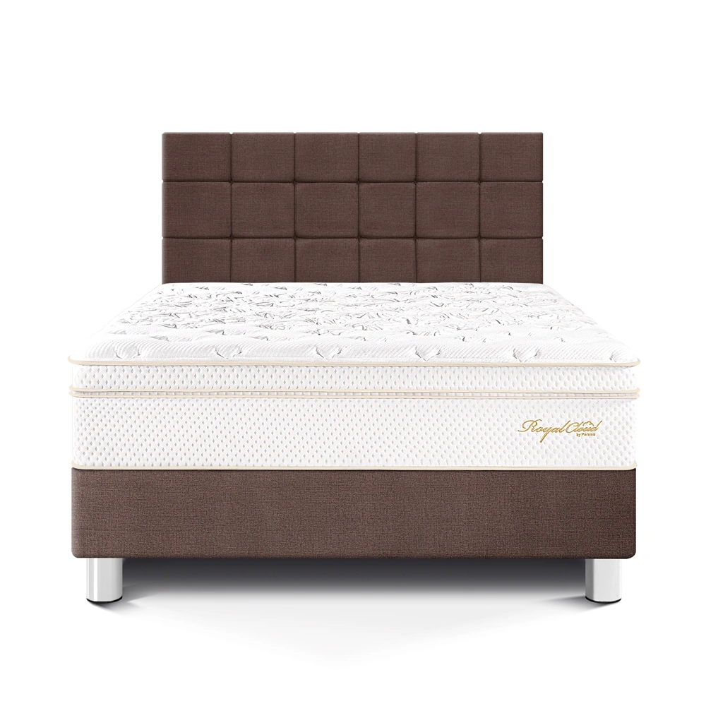 DORMITORIO PARAÍSO ROYAL CLOUD KING + CABECERA BLOCKS CHOCOLATE + 2 ALMOHADAS VISCOELÁSTICAS - 3