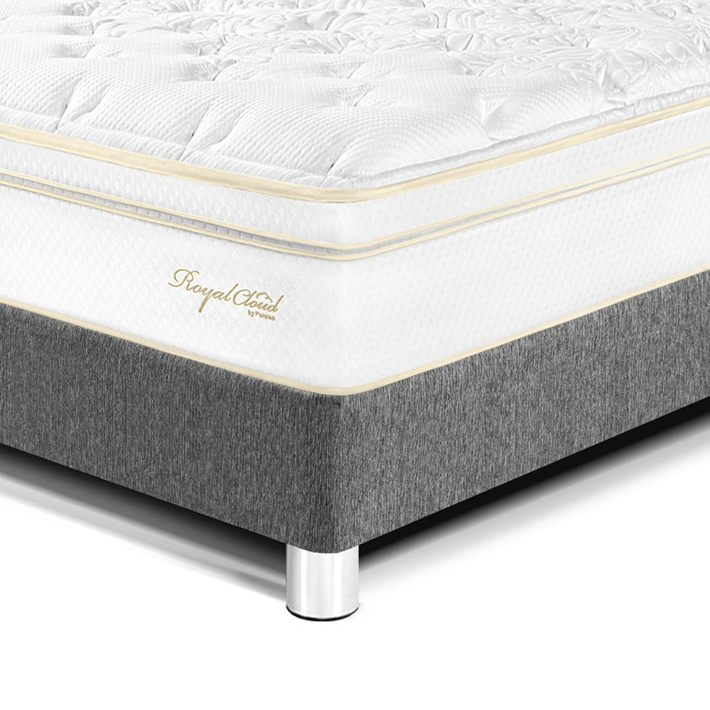 DORMITORIO PARAÍSO ROYAL CLOUD KING + CABECERA BLOCKS GRIS + 2 ALMOHADAS VISCOELÁSTICAS - 2