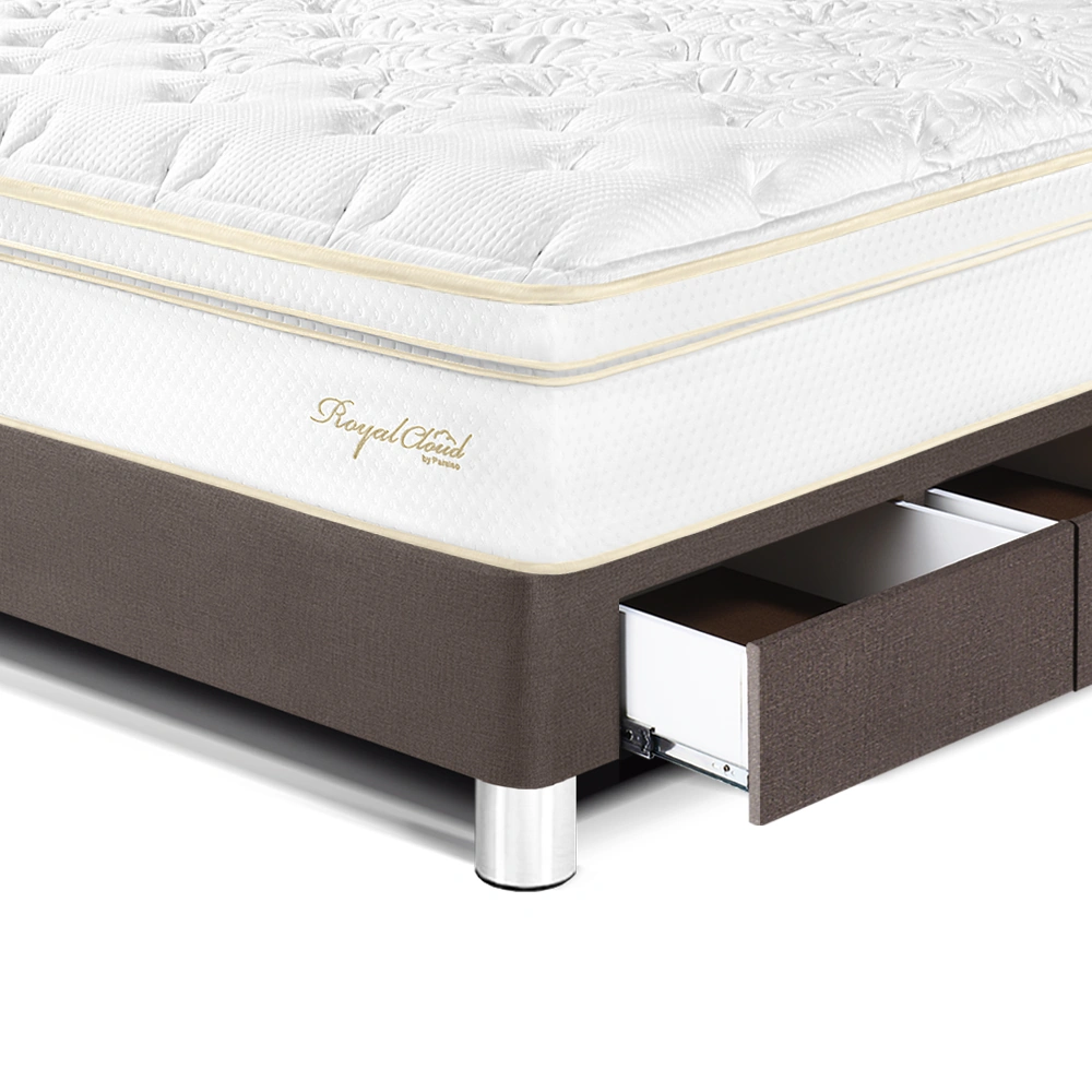 DORMITORIO CON CAJONES PARAÍSO ROYAL CLOUD 1.5 PLAZAS + CABECERA BLOCKS CHOCOLATE + 1 ALMOHADA VISCOELÁSTICA - 2