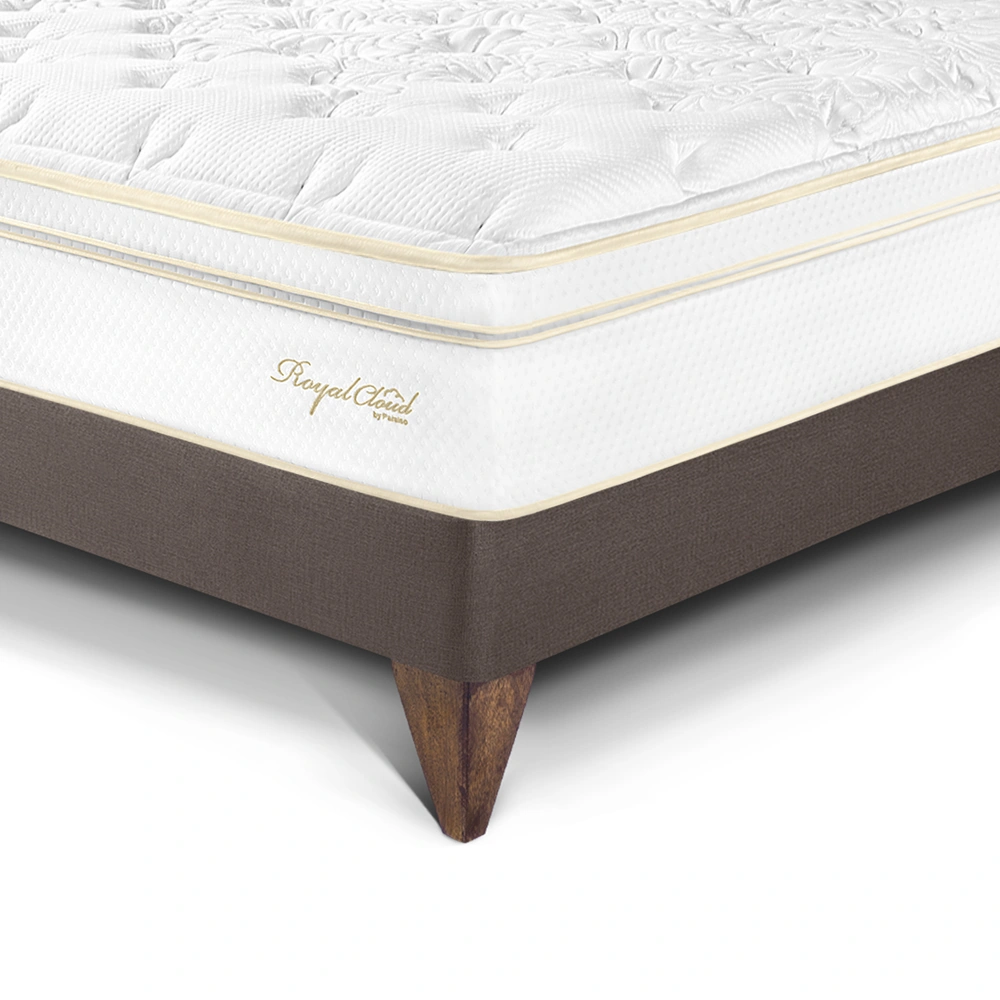 DORMITORIO EUROPEO PARAÍSO ROYAL CLOUD 1.5 PLAZAS + CABECERA BLOCKS CHOCOLATE + 1 ALMOHADA VISCOELÁSTICA - 2