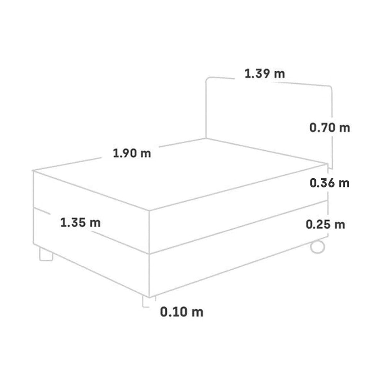 DORMITORIO PARAÍSO BALANZZE 2 PLAZAS ROYAL CABECERA BLOCKS GRIS + 2 ALMOHADAS VISCOELÁSTICAS - 5