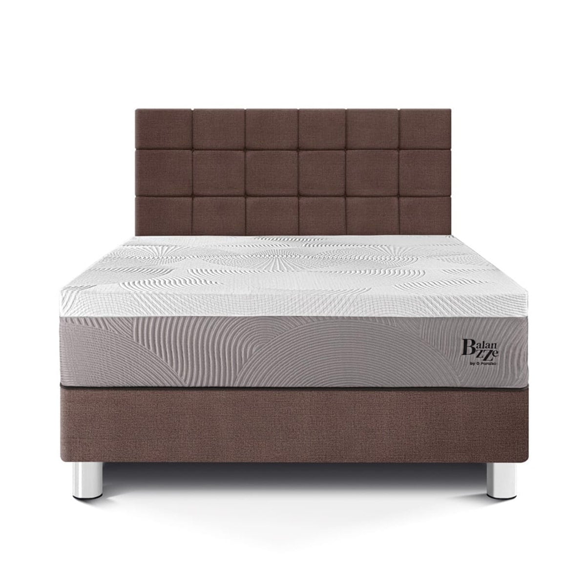 DORMITORIO PARAÍSO BALANZZE KING ROYAL + CABECERA BLOCKS CHOCOLATE + 2 ALMOHADAS VISCOELÁSTICAS - 3