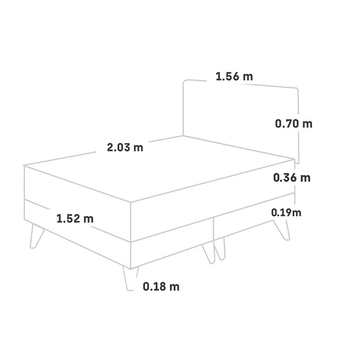 DORMITORIO EUROPEO PARAÍSO BALANZZE QUEEN ROYAL + CABECERA BLOCKS CHOCOLATE + 2 ALMOHADAS VISCOELÁSTICAS - 5