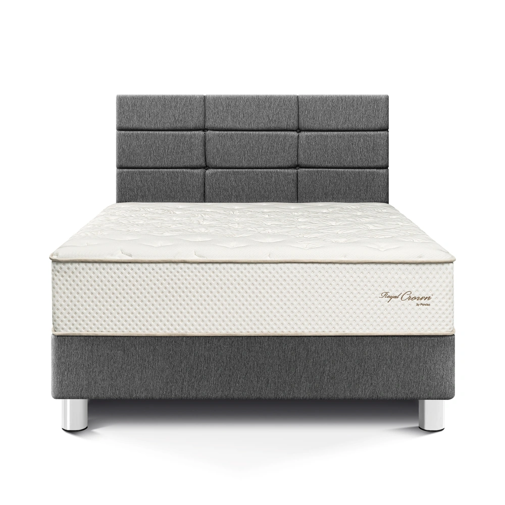 DORMITORIO PARAÍSO ROYAL CROWN 1.5 PLAZAS + CABECERA BLOCKS GRIS + 1 ALMOHADA VISCOELÁSTICA - 3