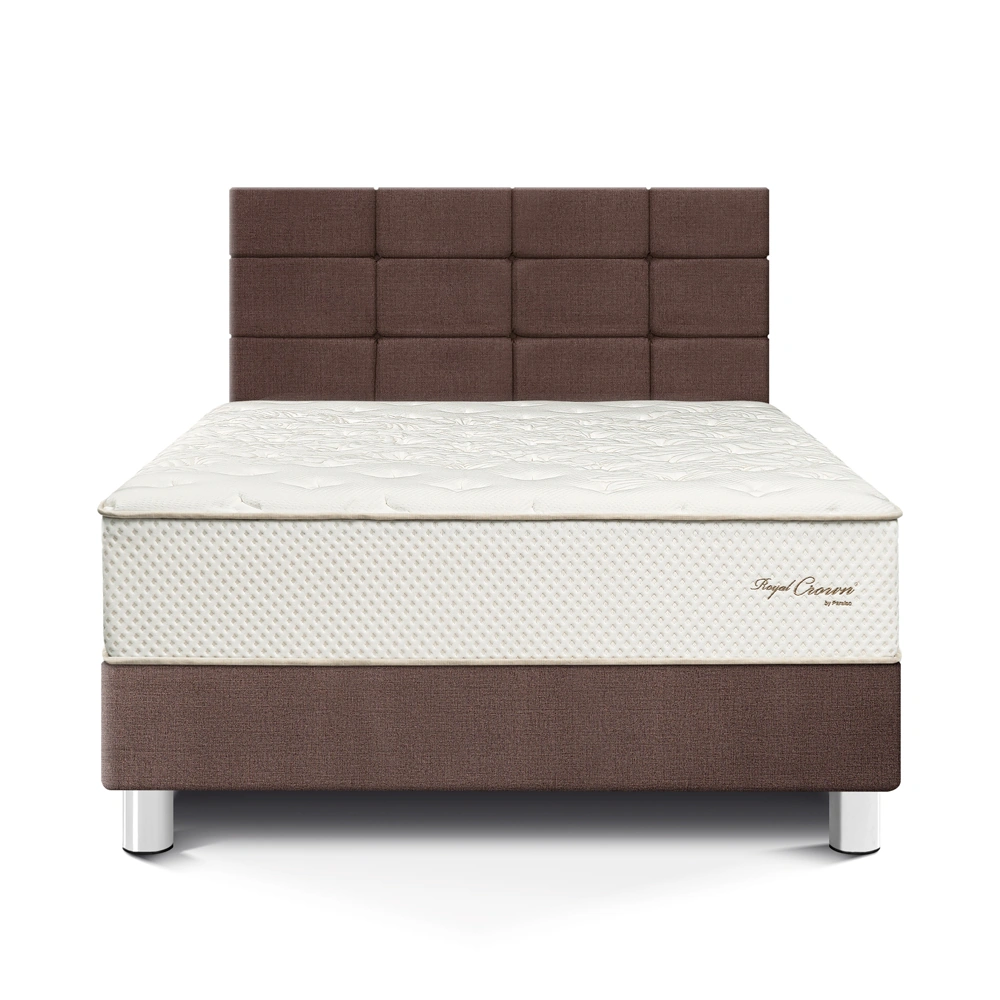 DORMITORIO PARAÍSO ROYAL CROWN 2 PLAZAS + CABECERA BLOCKS CHOCOLATE + 2 ALMOHADAS VISCOELÁSTICAS - 3