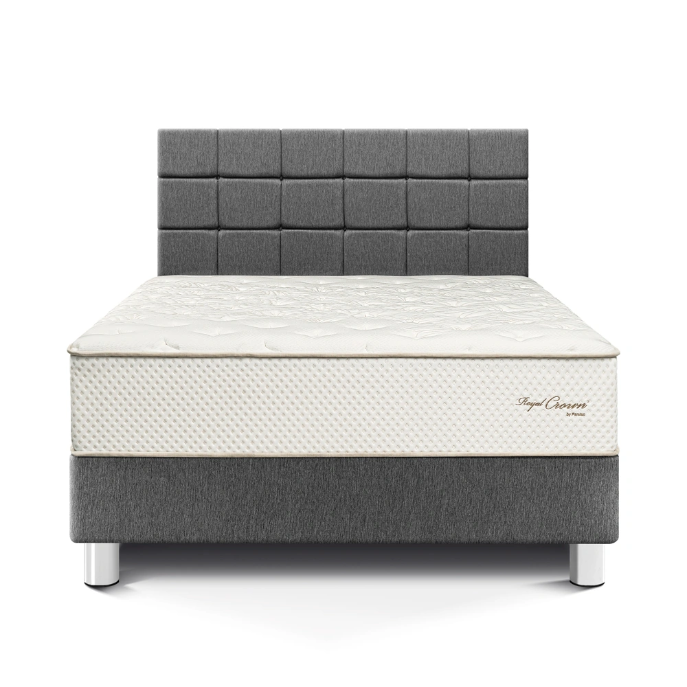 DORMITORIO PARAÍSO ROYAL CROWN KING + CABECERA BLOCKS GRIS + 2 ALMOHADAS VISCOELÁSTICAS - 3