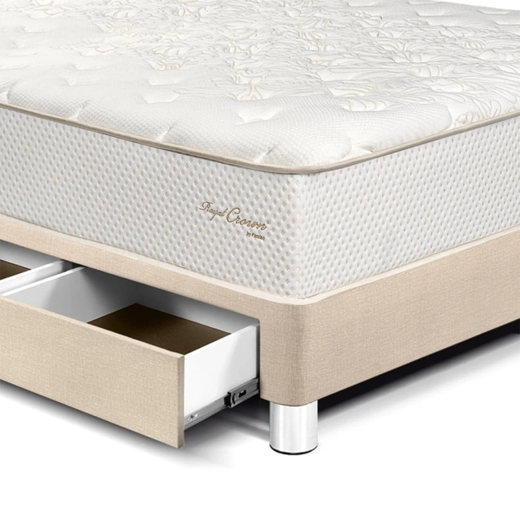 DORMITORIO CON CAJONES PARAÍSO ROYAL CROWN KING + CABECERA BLOCKS CHAMPAGNE + 2 ALMOHADAS VISCOELÁSTICAS - 3