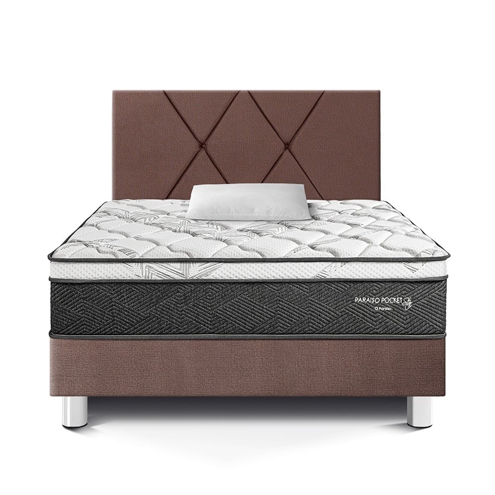 DORMITORIO AMERICANO PARAÍSO PARAÍSO POCKET STAR 1.5 PLAZAS POCKET STAR + CABECERA LOFT CHOCOLATE - 3