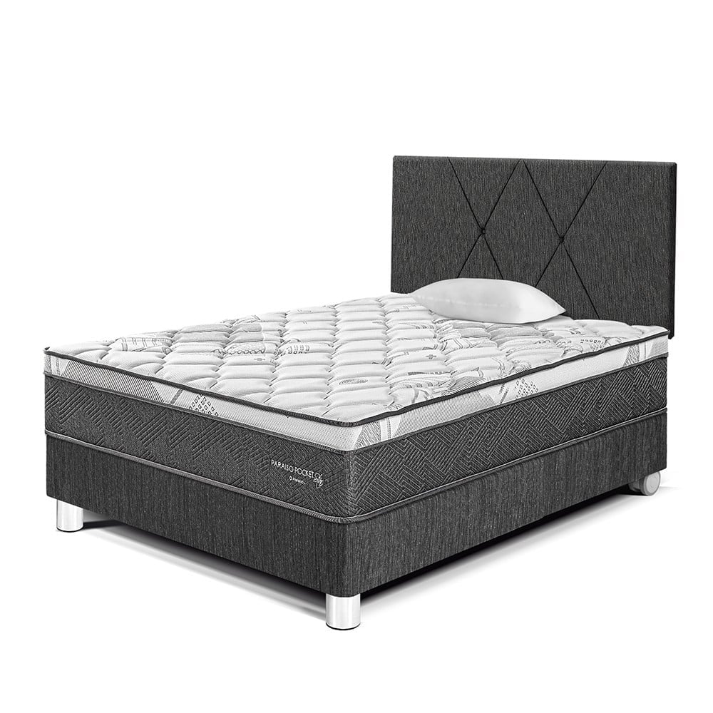 DORMITORIO PARAÍSO PARAÍSO POCKET STAR 1.5 PLAZAS POCKET STAR + CABECERA LOFT CHARCOAL - 1