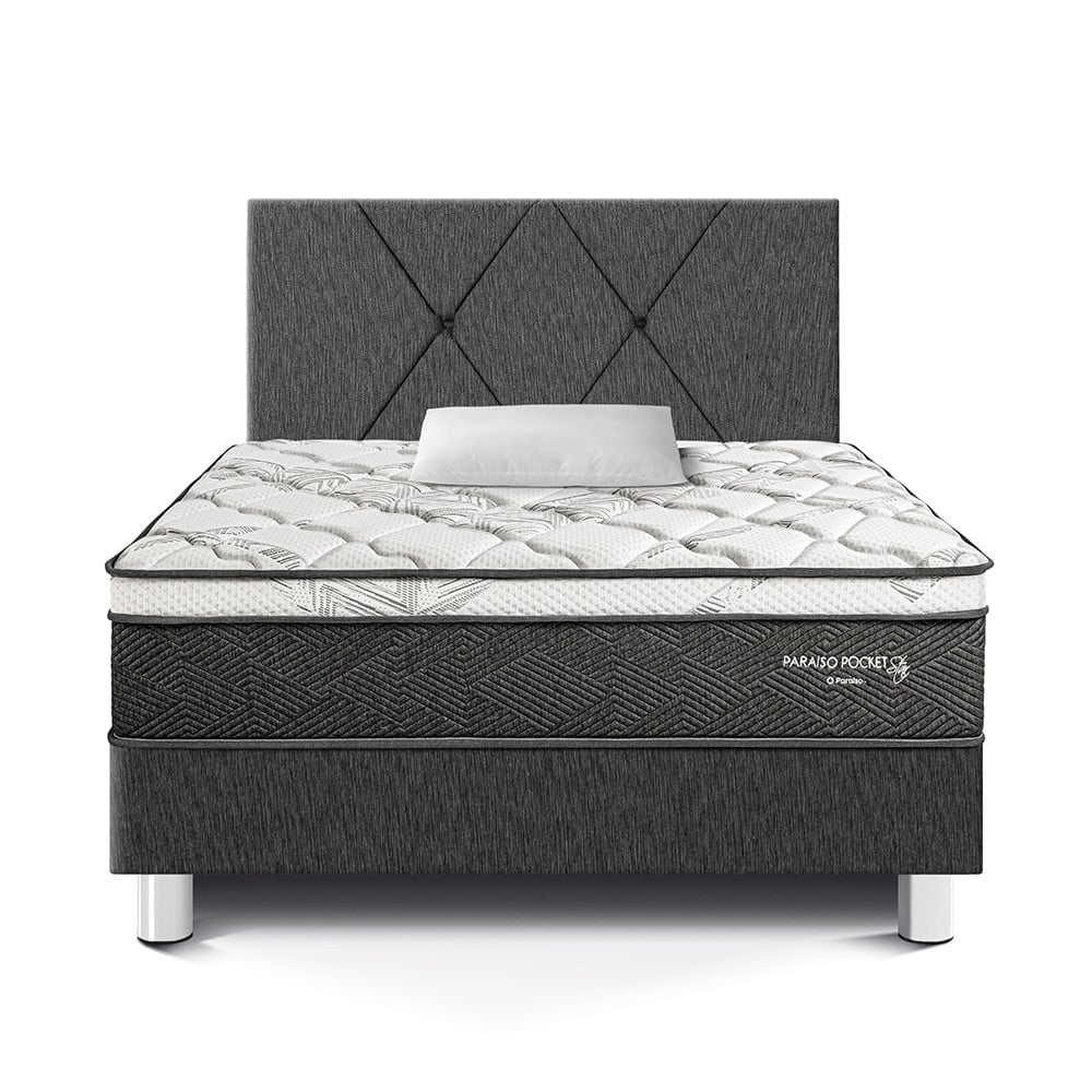 DORMITORIO PARAÍSO PARAÍSO POCKET STAR 1.5 PLAZAS POCKET STAR + CABECERA LOFT CHARCOAL - 3