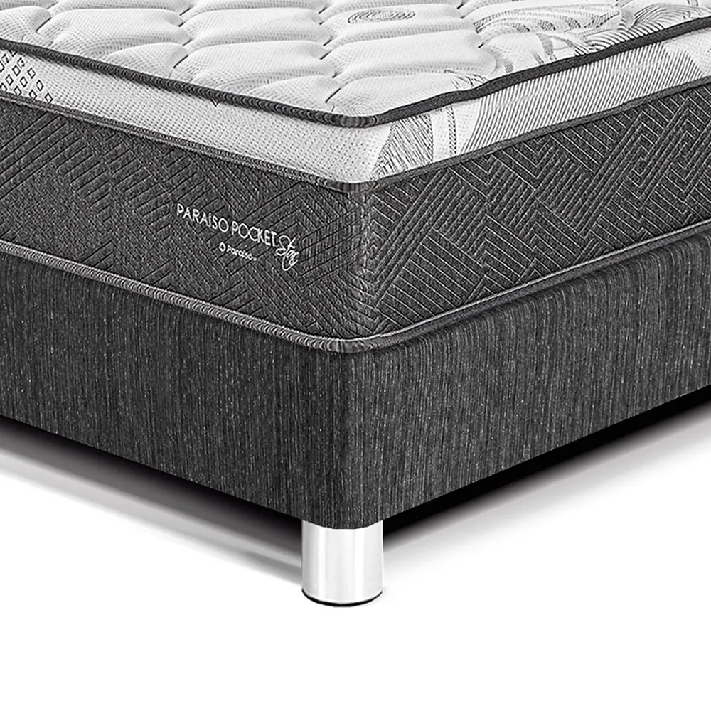 DORMITORIO AMERICANO PARAÍSO POCKET STAR 2 PLAZAS + CABECERA LOFT CHARCOAL - 3