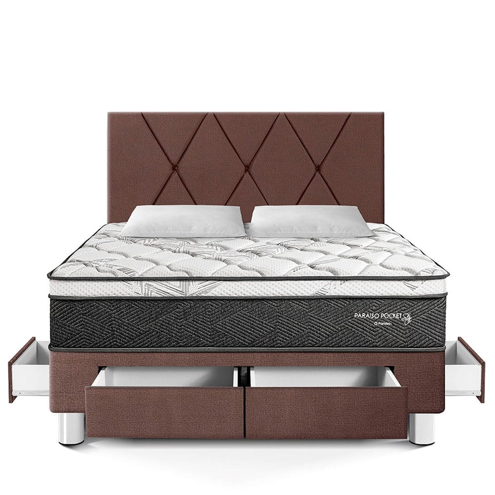 DORMITORIO PARAÍSO PARAÍSO POCKET STAR 2 PLAZAS POCKET STAR CAJONES + CABECERA LOFT CHOCOLATE - 3