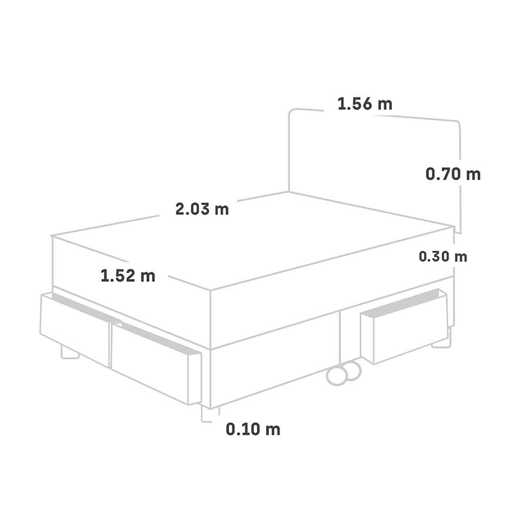 DORMITORIO AMERICANO PARAÍSO PARAÍSO POCKET STAR QUEEN POCKET STAR CAJONES + CABECERA LOFT CHARCOAL - 5