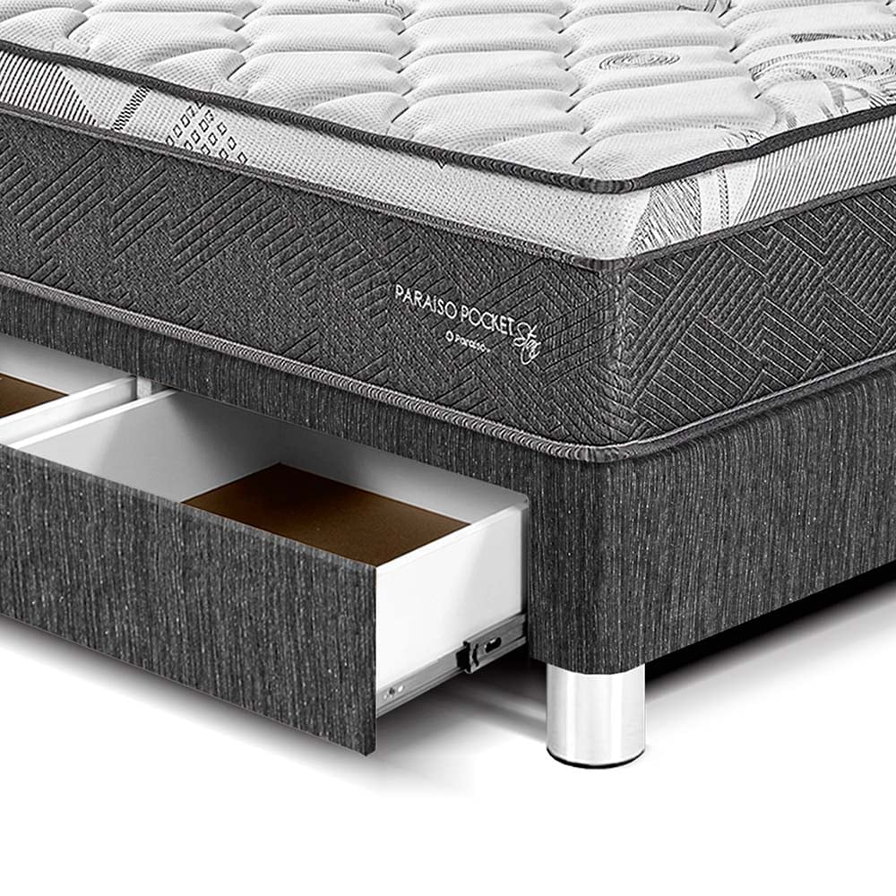 DORMITORIO PARAÍSO PARAÍSO POCKET STAR KING POCKET STAR CAJONES + CABECERA LOFT CHARCOAL - 2