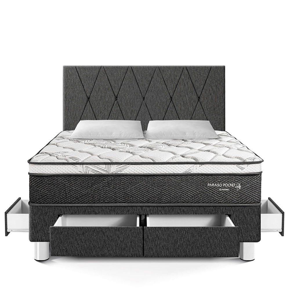 DORMITORIO PARAÍSO PARAÍSO POCKET STAR KING POCKET STAR CAJONES + CABECERA LOFT CHARCOAL - 3