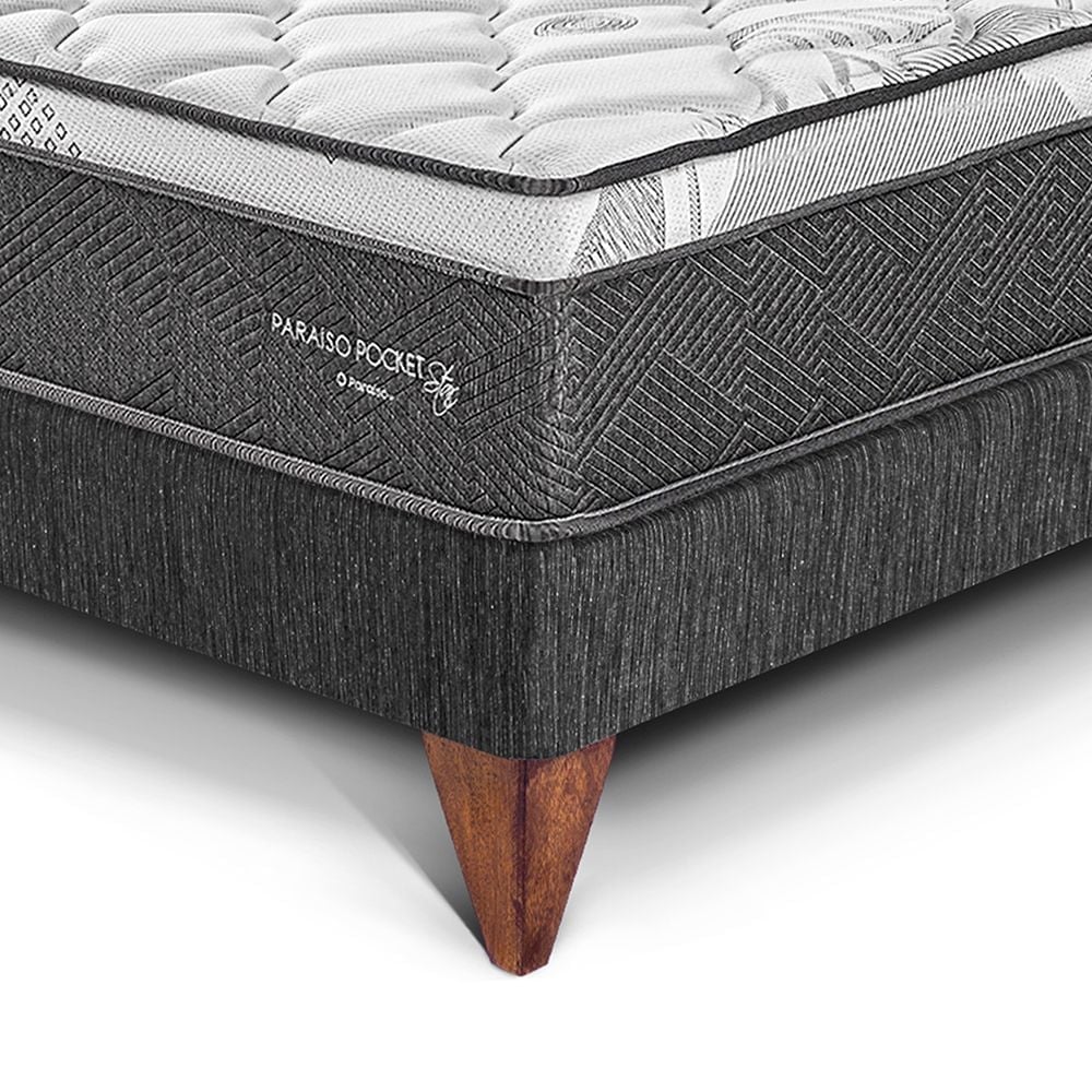 DORMITORIO EUROPEO PARAÍSO PARAÍSO POCKET STAR 1.5 PLAZAS POCKET STAR + CABECERA LOFT CHARCOAL - 2