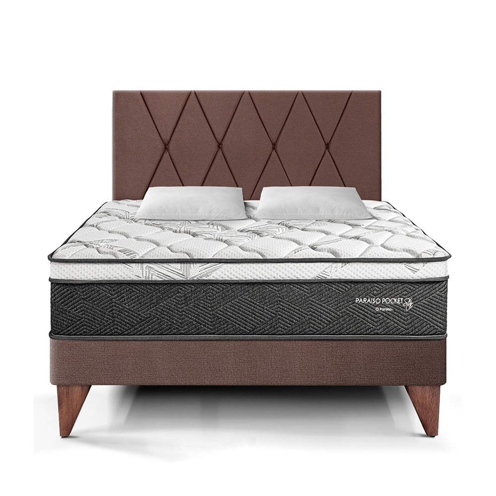 DORMITORIO EUROPEO PARAÍSO PARAÍSO POCKET STAR QUEEN POCKET STAR + CABECERA LOFT CHOCOLATE - 3
