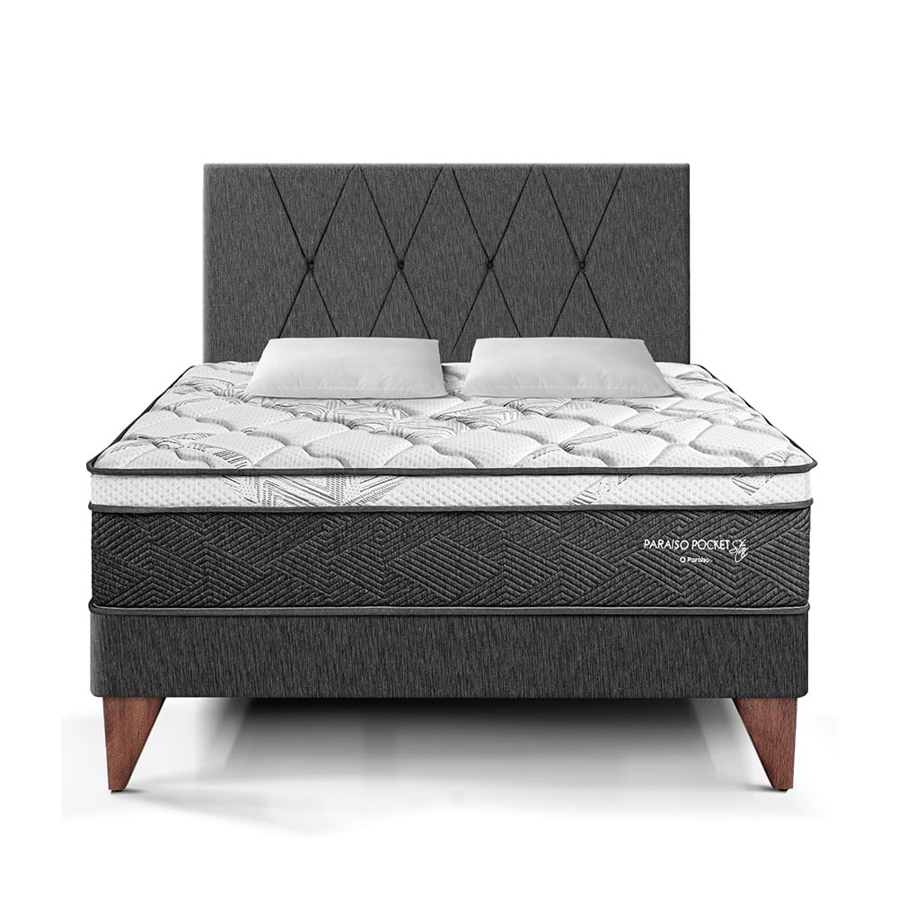 DORMITORIO EUROPEO PARAÍSO PARAÍSO POCKET STAR QUEEN POCKET STAR + CABECERA LOFT CHARCOAL - 3