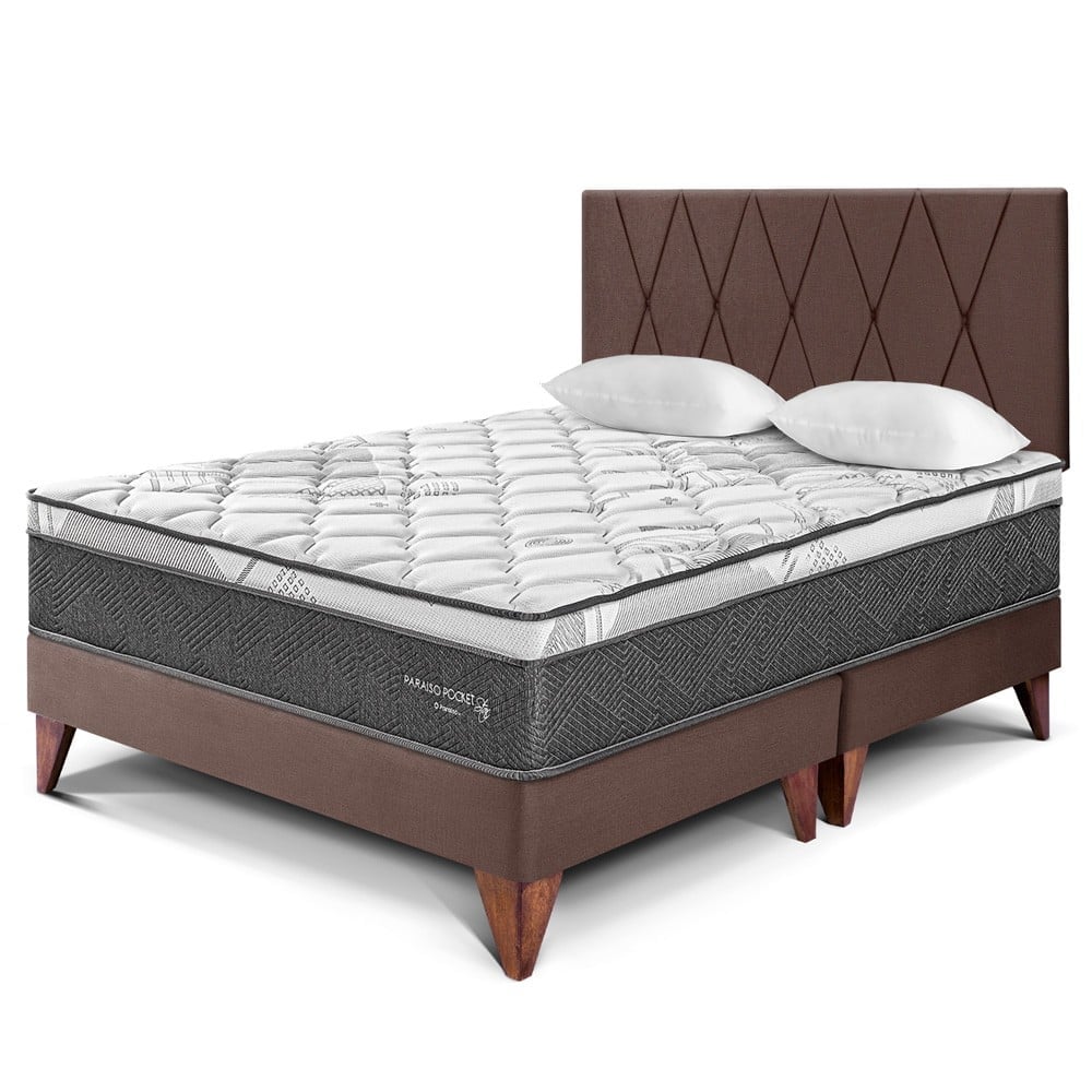 DORMITORIO EUROPEO PARAÍSO PARAÍSO POCKET STAR KING POCKET STAR + CABECERA LOFT CHOCOLATE - 1
