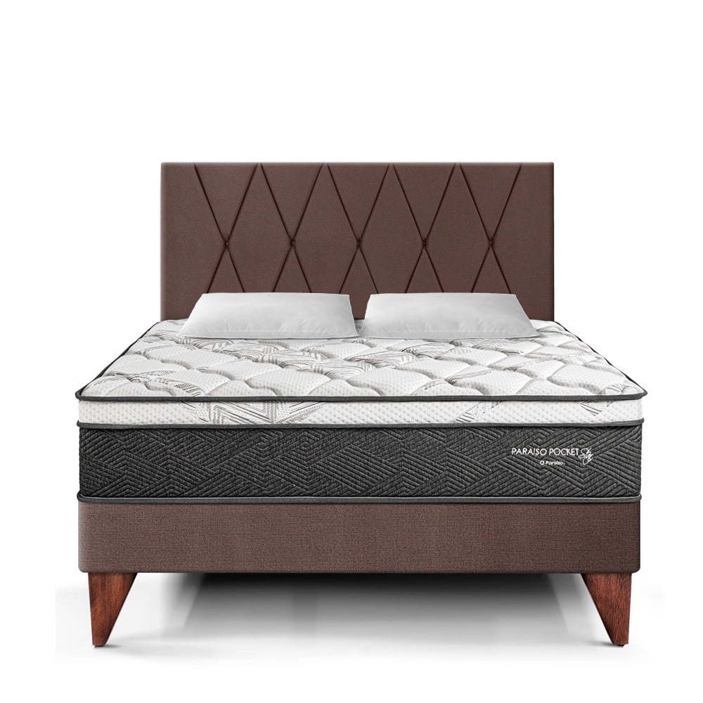 DORMITORIO EUROPEO PARAÍSO PARAÍSO POCKET STAR KING POCKET STAR + CABECERA LOFT CHOCOLATE - 3