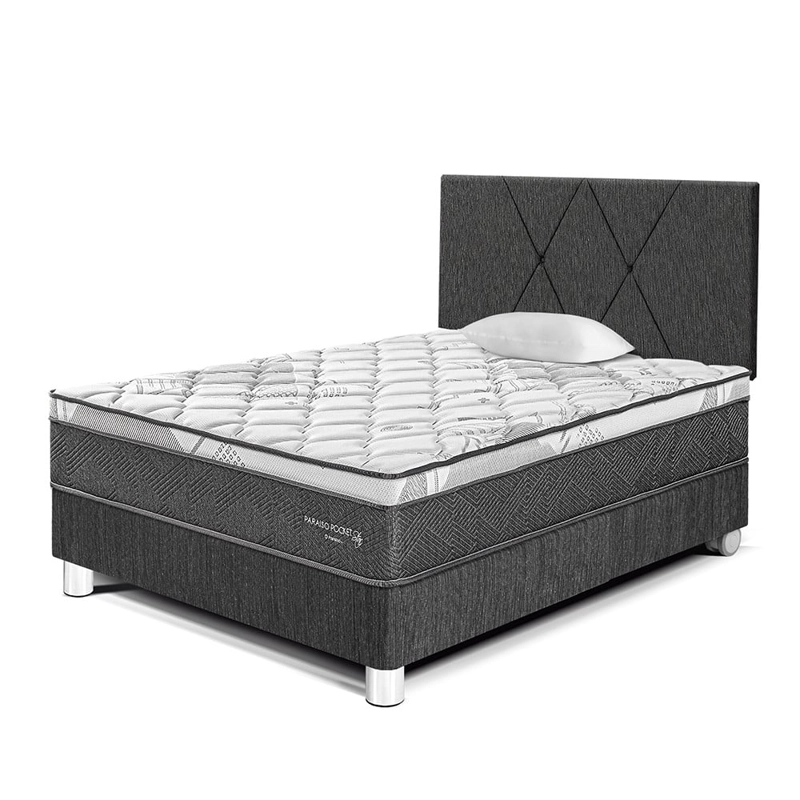 DORMITORIO PARAÍSO PARAÍSO POCKET STAR 1.5 PLAZAS POCKET STAR + CABECERA LOFT CHARCOAL - 1