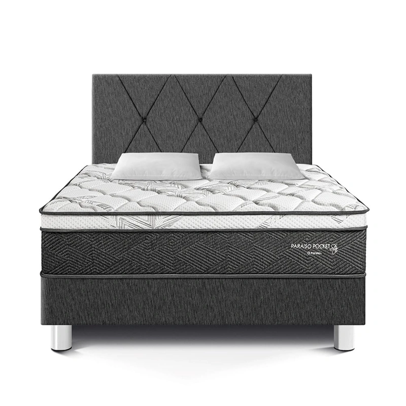 DORMITORIO AMERICANO PARAÍSO POCKET STAR 2 PLAZAS + CABECERA LOFT CHARCOAL - 3