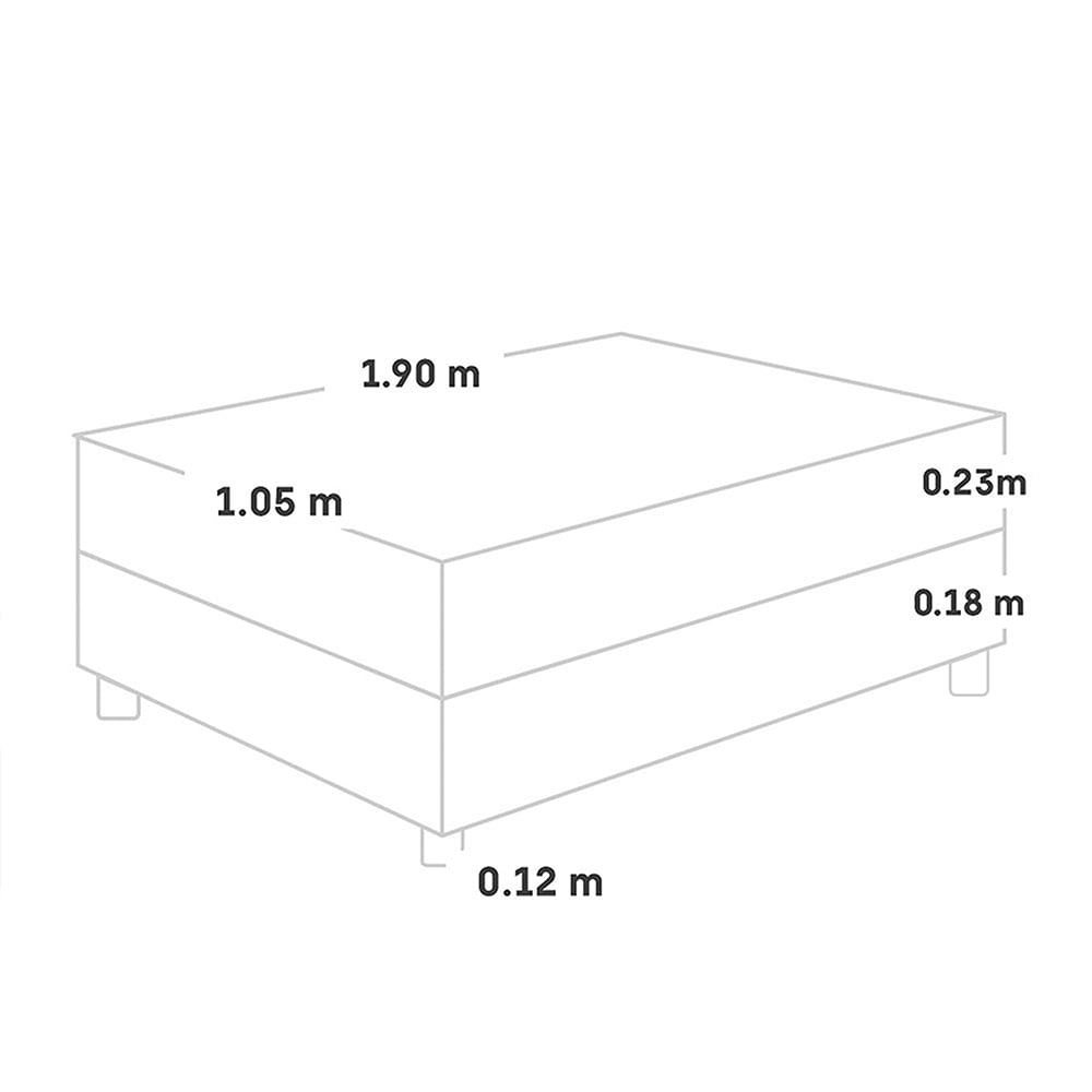 CAMA AMERICANA PARAÍSO MILANO 1.5 PLAZAS NEGRO + SOFÁ CAMA NEGRO + ALMOHADA + PROTECTOR - 5