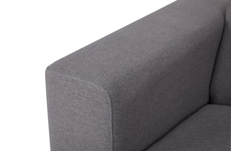 SOFA CON PUFF RIPLEY HOME MARÍA 3 CUERPOS GRIS OSCURO - 8