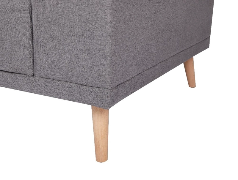 SOFA CON PUFF RIPLEY HOME MARÍA 3 CUERPOS GRIS OSCURO - 9