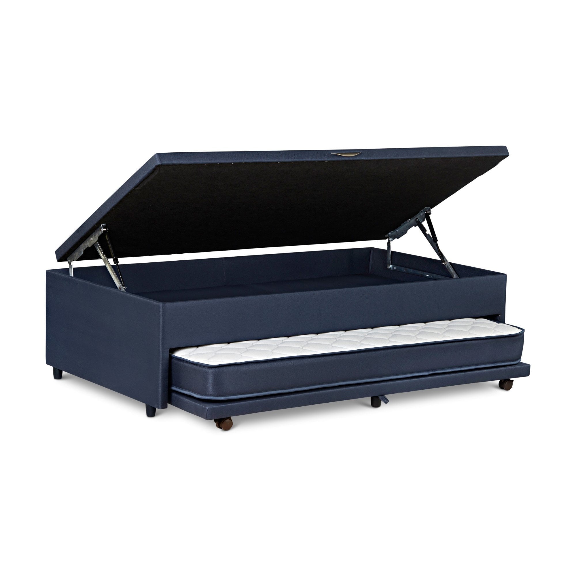 BASE BED BOXET UPLINE AZUL 1.5 PLAZAS - 1