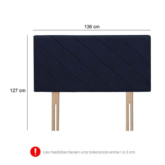 DORMITORIO AMERICANO CON CAJONES FORLI POLARIS 2 PLAZAS AZUL + CÓMODA - 6